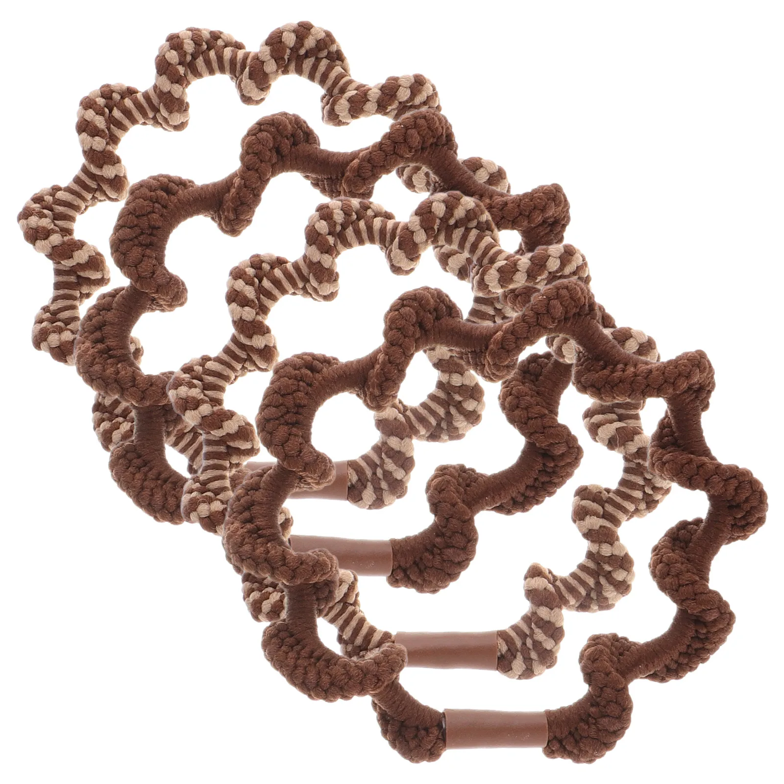 

4pcs Twisted Ties Cloth Elastic Bands Ponytail Holders Braided Accessories For Women Girls Soft Scrunchies Stretchy Hair Ropes