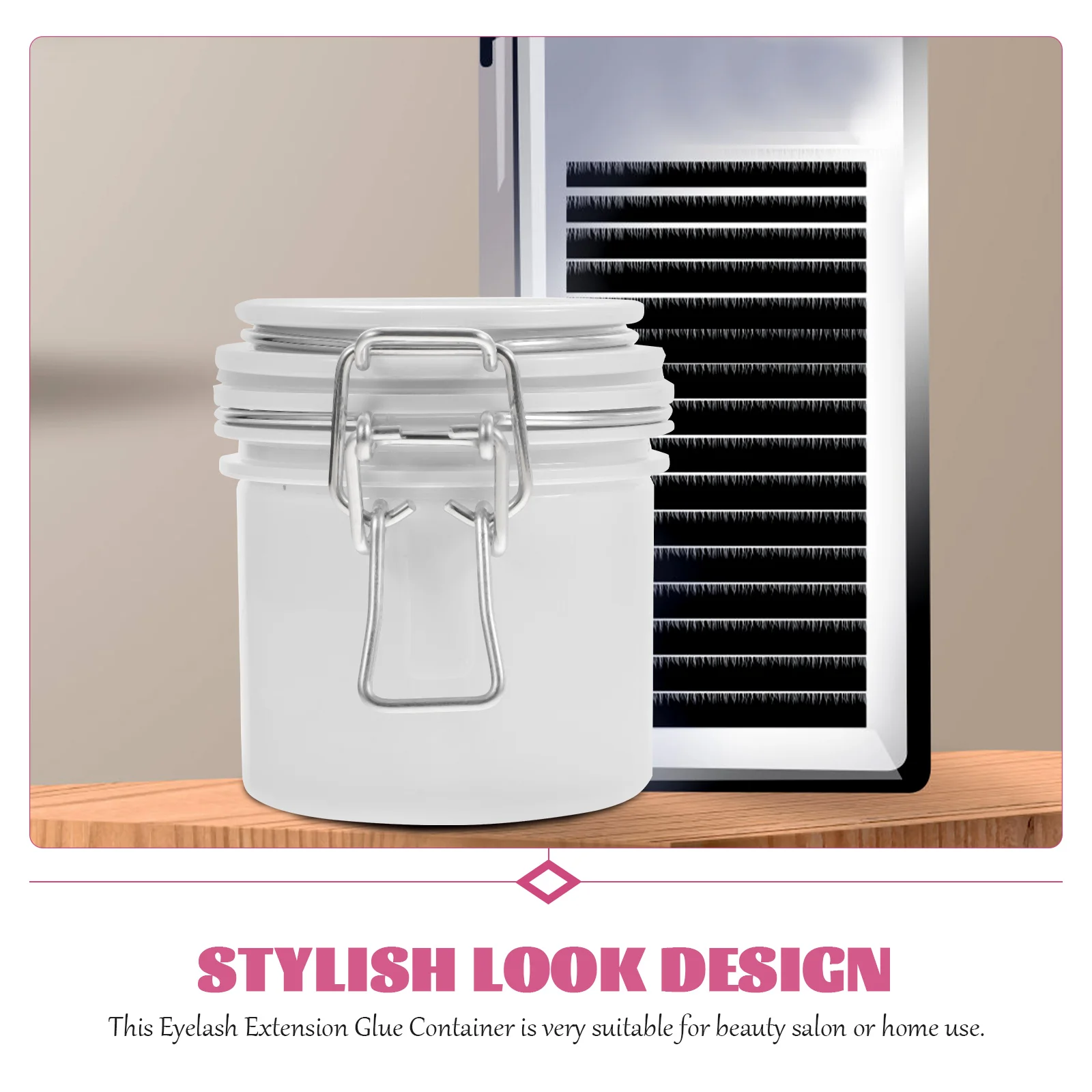 

2pcs Sealable Storage Container For Eyelash Extensions Leakproof Lash Glue Holder Durable Aluminum Alloy Compact Lightweight