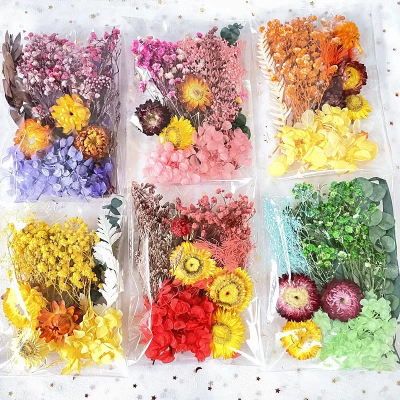 2024 New Dried Flowers UV Resin Flowers Stickers Epoxy Resin Filling DIY Jewelry Making Crafts Art Material Party Home Decor