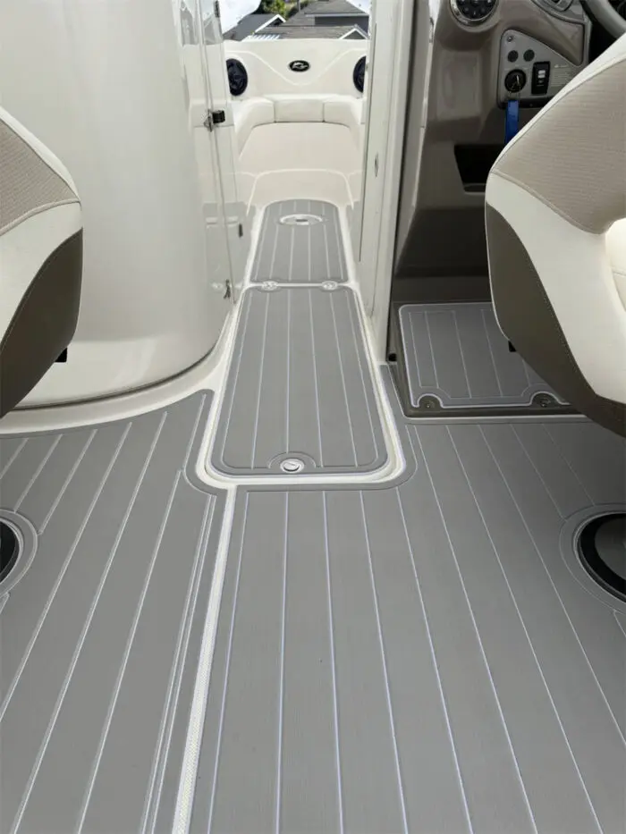 2008 Rinker Captiva 246 Cockpit Bow Pad Boat EVA Foam Faux Teak Deck Floor Mat SeaDek MarineMat Gatorstep Style Self Adhesive