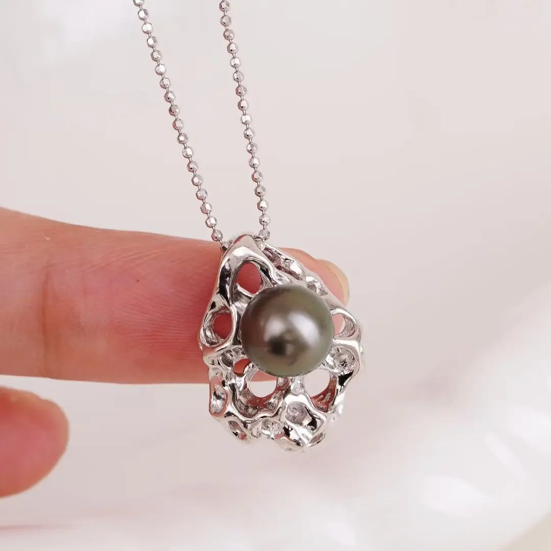 

Оптовая продажа, подвесные крепления из стерлингового серебра 925 пробы, базовые фурнитуры, крепления, фурнитура для ювелирных изделий для жемчуга 7-8 мм, 3 шт./лот