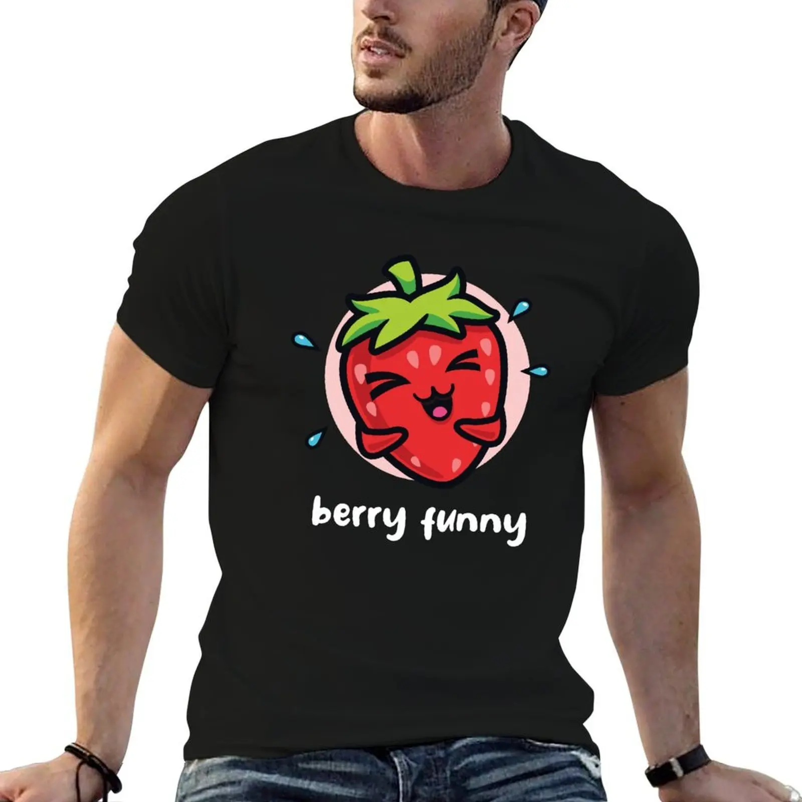 

Berry funny cute strawberry (on dark colors) T-Shirt man t shirts for men funny t shirts dark humor T-Shirt