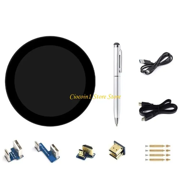 RPI 5/4B/3B+ 800X800 해상도 IPS 10 포인트 터치 용 A3PC 3.4 인치 라운드 터치 디스플레이