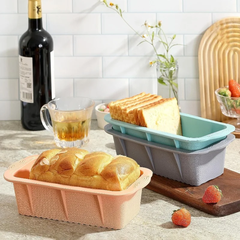 Rectangular Silicone Bread Pan Mold Loaf Toast Bread Pans Long Square Baking Mold for Dishes