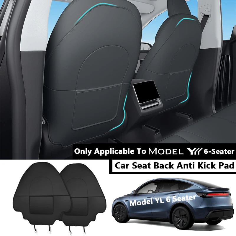 Protetor de Encosto de Banco de Carro Anti-Chute para Tesla Model YL 6 Lugares, em Couro, Cobertura Total, Anti-Risco, Acessórios Automotivos
