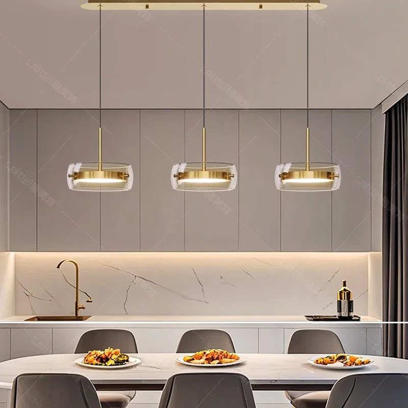 

French Style Modern Minimalist Pendant Lights Glass Living Room Bedroom Dining Hall Teahouse Study Atmosphere Indoor Decoration