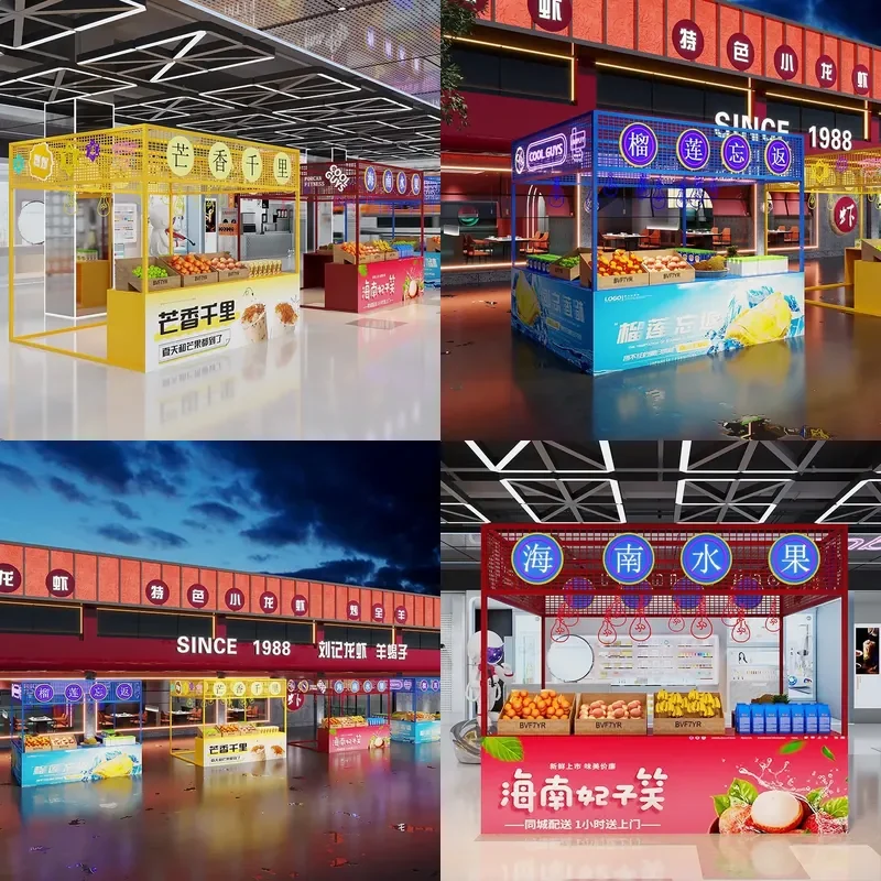 For Outdoor Park Stall Shopping Mall Night Market Food Stand Multifunctional Display Shelf Promotional Sales Rack Durable