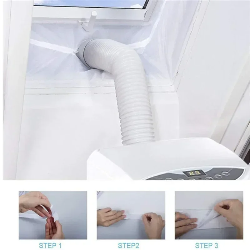 Portable Window Conditioner Kit Seal Lock Flexible Meters Hot 3 Sealing Air Plate Cloth