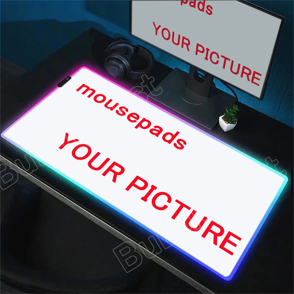 

New RGB Diy Mouse Pad Anti-Slip Soft Desktop Mice Mat Computer Laptop Gaming PC LED Desk Mat HD Printing Custom Picture Mousepad