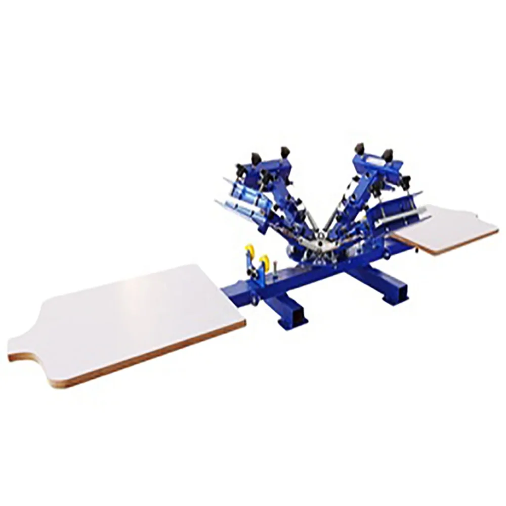 NS402-MR 2 Station 4 Silk Screen Printing Kit Home Carousel Silk Screen Printing Machine