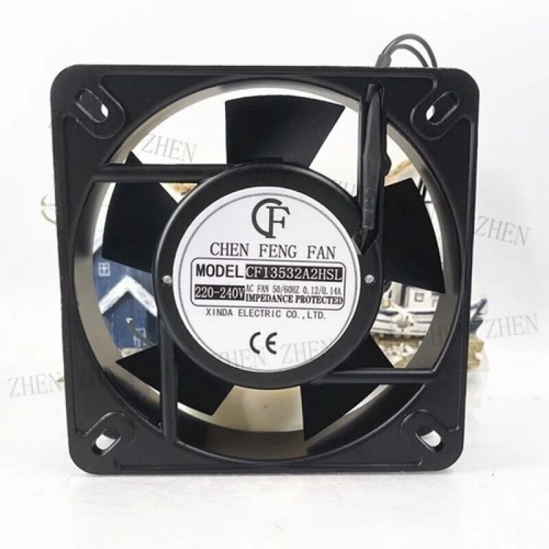 

Y 1 шт. ДЛЯ вентилятора CHEN FENG CF13532A2HSL AC220V 13532 13,5 см 2-проводная алюминиевая рама
