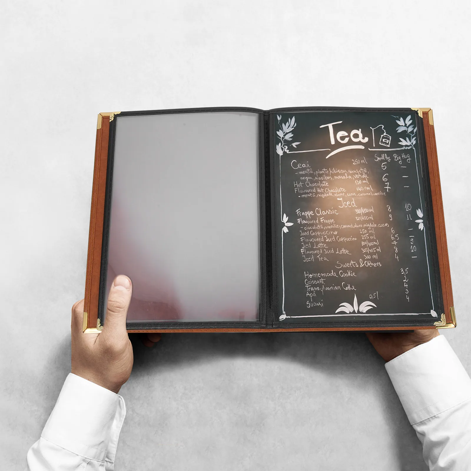 

Restaurant Menu Sleeve Transparent PVC Protective Cover Folder for Cafe Bar Hotel Menu Holder Restaurant Supply