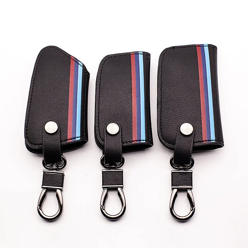 Top layer leather Genuine Leather car key cover for BMW X1 X3 X5 X6 E46 E90 F10 F30 Car Key Holder keys car keys accessories