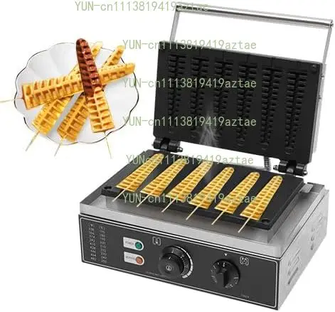 Commercial 6pcs Pine Tree Shaped Waffle Maker Electric Stick Waffle Baker Christmas Tree Waffle Maker With Timer Control
