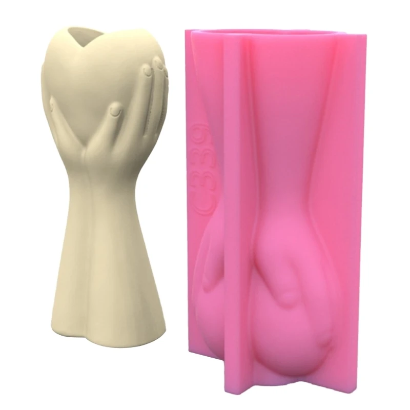 Silicone Mold DIY Garden Concrete Flowerpot Holder Mould Desktop Ornament