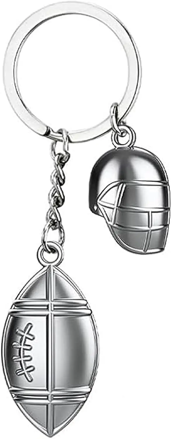 MUAMAX Rugby Keychain for Men Women,Rugby Keyring,Sports Gifts Keychain for Women Men Sport Lovers,American Football Keychains,Backpack Charm Pendant,Sports Key chain for Men's teenagers Gift
