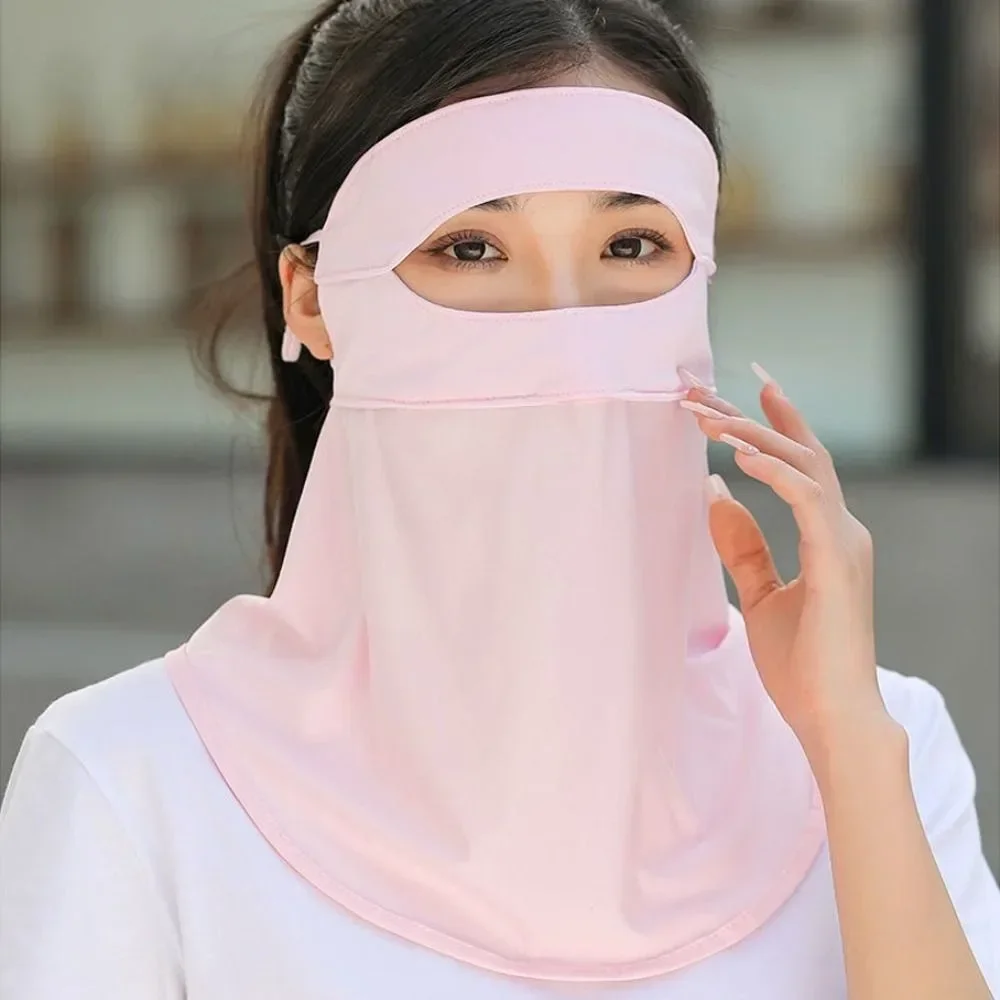 بالاكلافا ماس واقي من الشمس غطاء الوجه 360 غطاء كامل حماية الرقبة الحرير الجليد قناع واقي من الشمس الغبار UPF50 + الصيف عقال #2