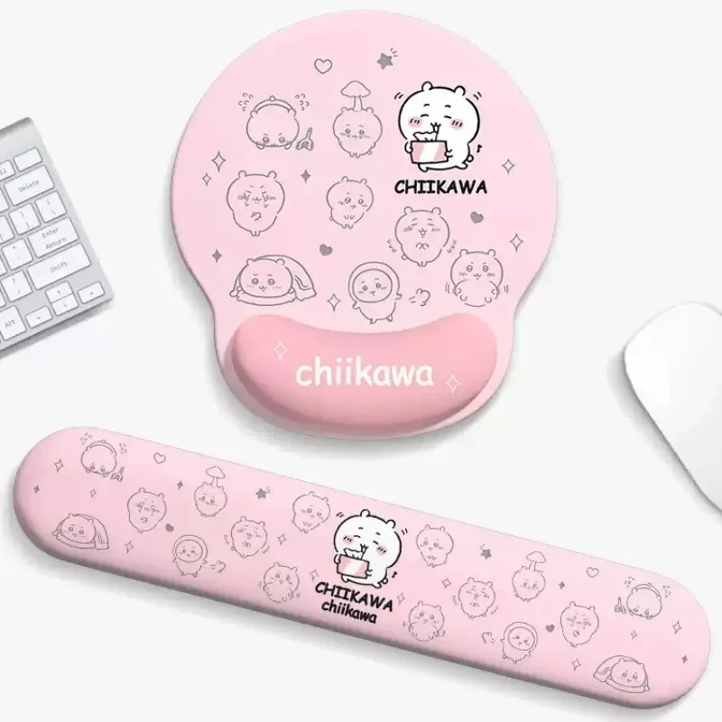 

Chiikawa Keyboard Hand Rest Mouse Pad Gamer Keyboard Computer Non-slip Desk Pad Cartoon Non-slip Mouse Pads with Wrist Rest