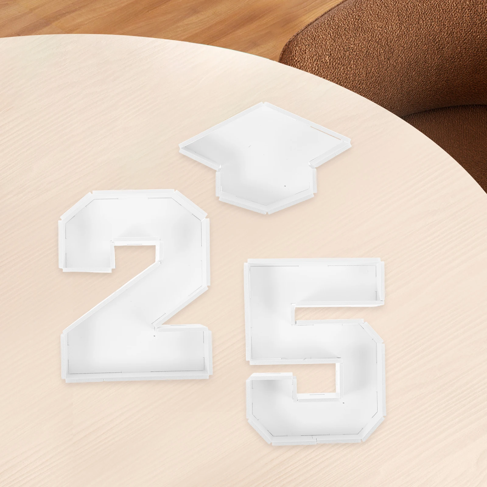 

2 Pcs Candy Box Number Holder Fillable Chocolate Container Graduation Snack Dessert Boxes Kitchen Bar Supplies