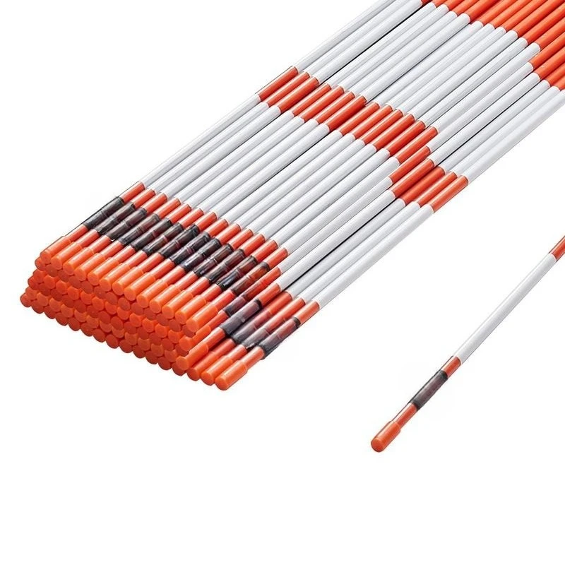 

Orange Fiberglass Poles 48 inch 0.31 inch Diameter For Parking Lots Walkways Driveways Reflective Tape Steel Drill Bit Protection Gloves High Visibility 100 PCS