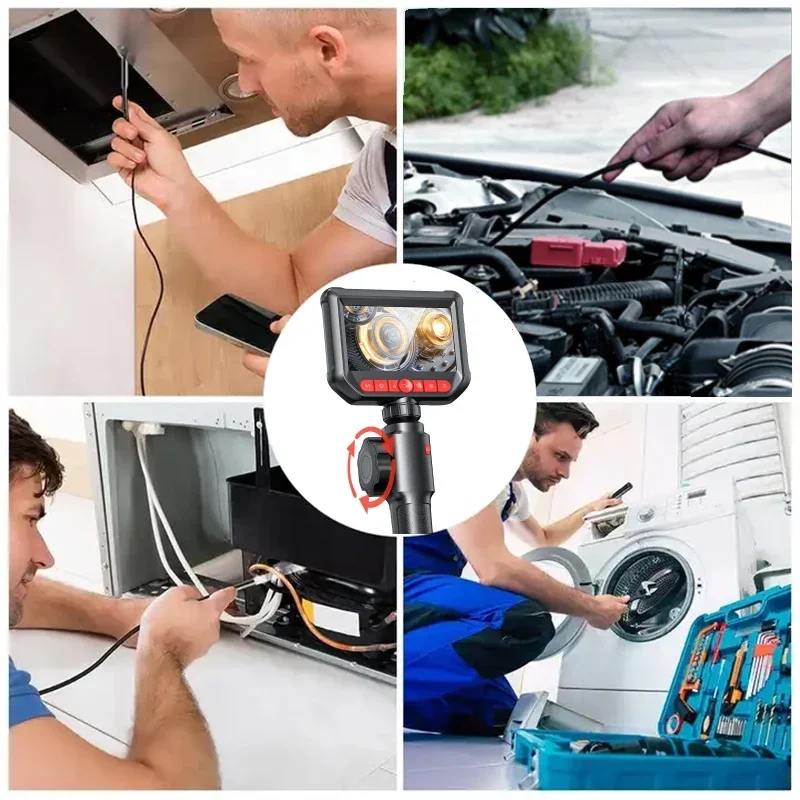 1080P 360 Car Piping Rotary Automotive Boroscope Video Piping Endoscope Ingoscope With Articulation Camera Inspection Device - view 6