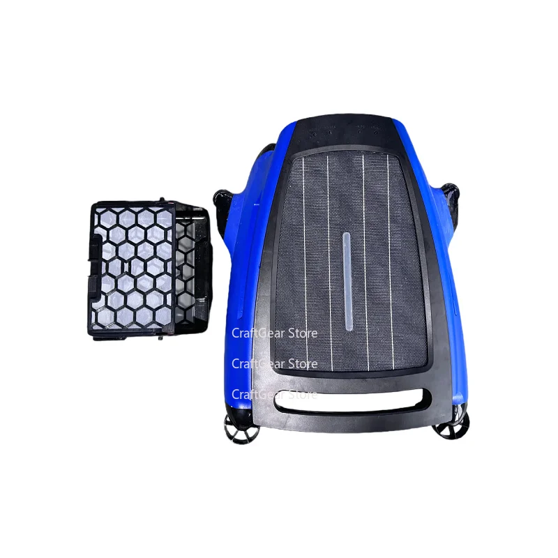 Solar-powered robotic pool surface skimming cleaner with 24/7 continuous cleaning