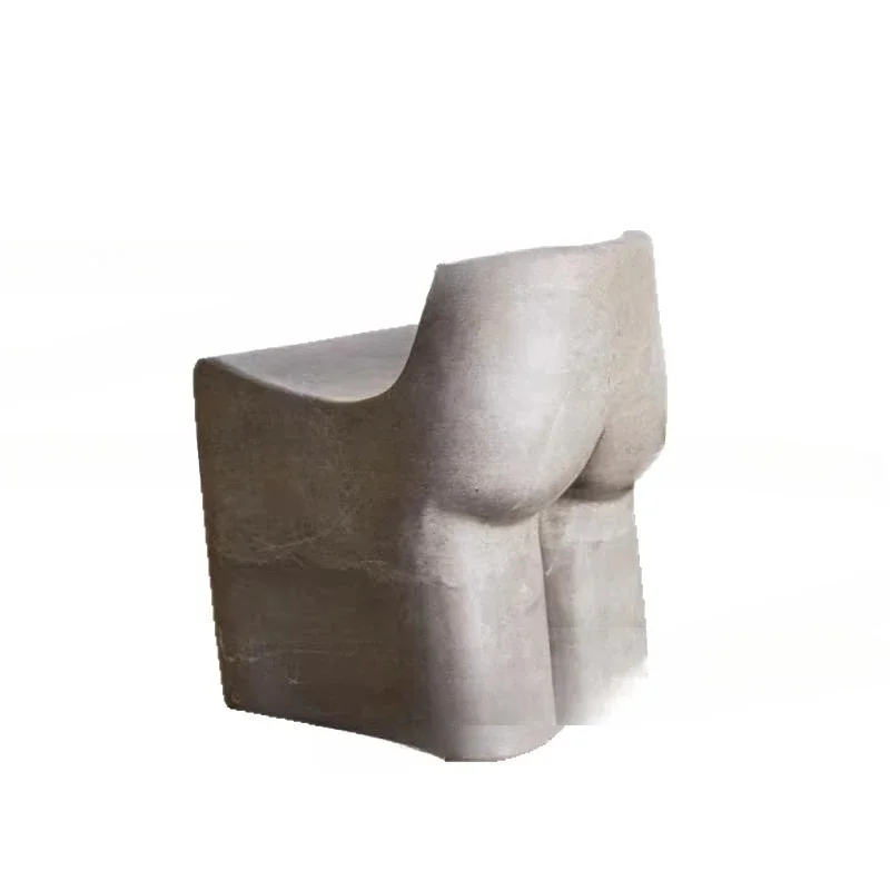 

Nordic designer creative FRP imitation travertine seat B & B small apartment cafe art bu tt low sto ol