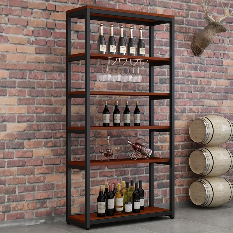 Bottle Liquor Corner Shelf Wine Rack Bar Display Salon Storage Metal Restaurant Wine Cabinets Club Holder Weinregal Furniture