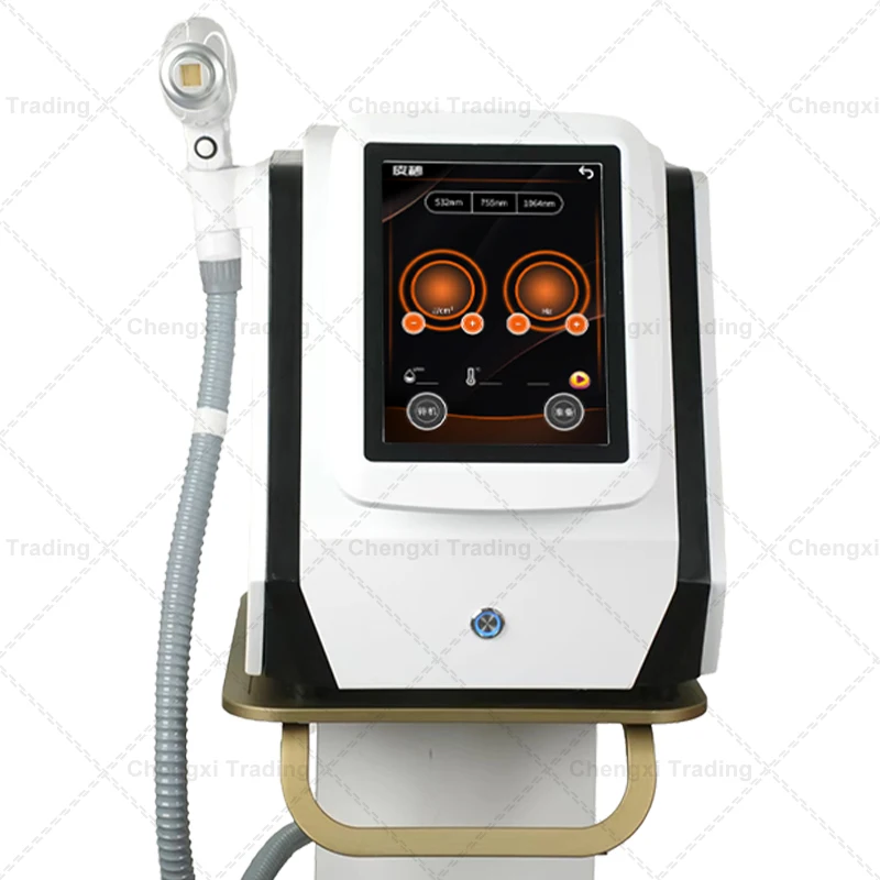 

Portable 808 semiconductor laser hair removal device cooling 3 wavelengths 755/808/1064mm salon