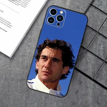 Silikonový kryt na telefon F1 Ayrton Tacing Driver Senna pro Apple iPhone 15, 14, 13, 12, 11, XS, XR, X, 8, 7, Pro, Max, Plus, mini, černý 12 nejlepší prodej Kryt Formule 1 pro iPhone X - №2