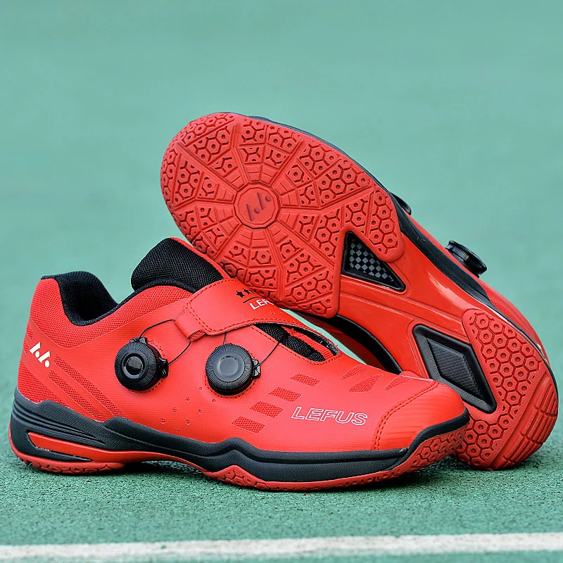 LEFUS sepatu tenis profesional, sneaker Badminton Anti Slip dengan desain renda CEPAT ringan 2024