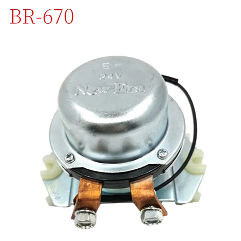 

Efficient Excavator Accessories BR-670 Battery Relay Switch (24V) For Kobelco SK200-5 SK200-8 Hino J05E Engine New