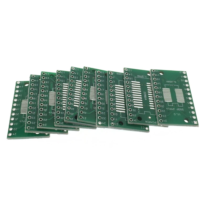 100PCS SOP24 SSOP24 TSSOP24 Patch To In-line Adapter DIP 0.65/1.27mm Sided