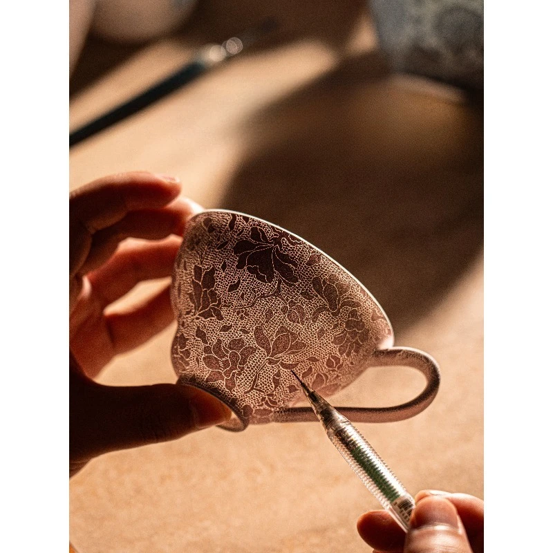 Ceramic coffee mugs high-end mugs exquisite pair of cups and saucers set water glasses
