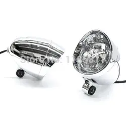 pair Custom Passing Fog Headlight For Harley Yamaha V-Star Vstar V Star XVS 1100 Suzuki Boulevard C109R C50 C90 Honda Kawasaki