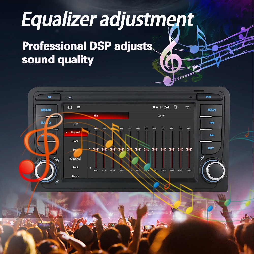 Pour Audi A3 8P S3 RS3 2003-2012 Android 13 autoradio lecture multimédia lecteur vidéo GPS Navigation Carplay, 4G, WiFi, DSP