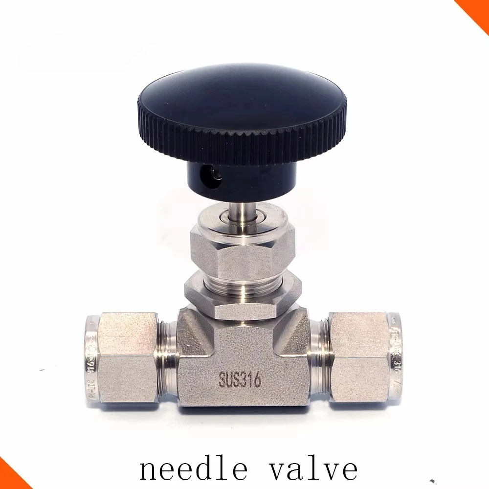

Stainless Steel 316 Manual Needle Valve High Pressure 3000psi/6000psi Ferrule Type Dimensions 1/8in 1/4in 3/8in 3/4in Gas