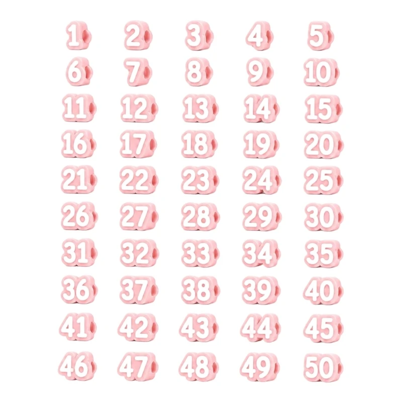  Student Pencil Number Markers 1-50 Set for Homework and Group Learning