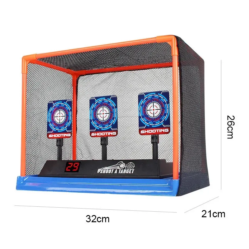 Objetivos para pistolas Nerf, reinicio automático, tiro eléctrico, accesorios para niños, sonido, luz, juego de disparos, juguetes, puntuación de alta precisión
