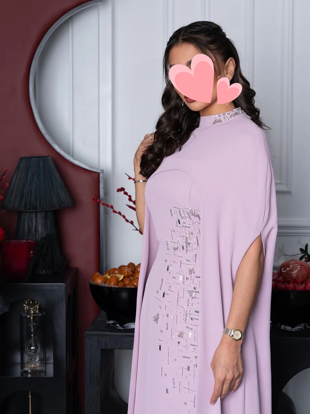 Oisslec Dress Elegant Vintage Sweet Pink Beads Cape Crystal New Customized Formal Occasion Prom Dress Evening Party Gowns