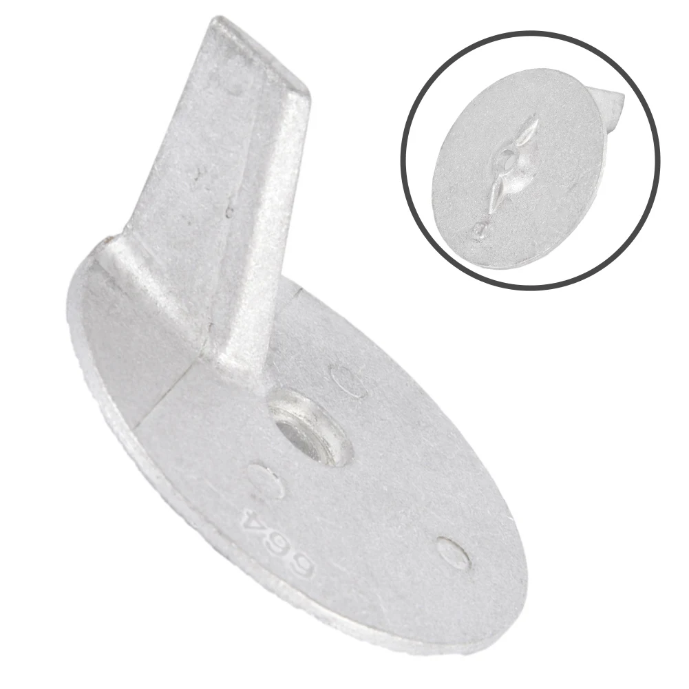 Aluminum Trim Tab Anode Marine Anode Height 57mm Anodized For 10-50HP Saltwater Use Sleek Silver Finish Aluminum Alloy Material