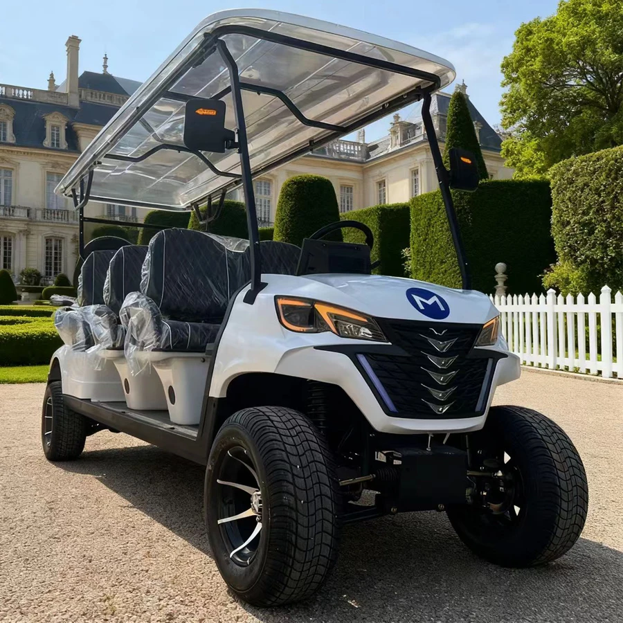MMC ماركة الصيد سيارة 2 4 6 8 مقعد 48 فولت/60/72 فولت 4000 واط/5000 واط/7000 واط نادي لمشاهدة معالم المدينة مع المصد الكهربائية رفع عربة جولف على الطرق الوعرة