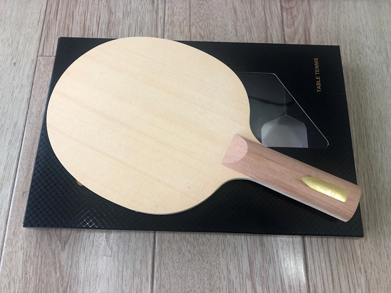 Stuor BLUE Carbon Hinoki Table Tennis Blade Hinoki Wood Ping Pong Racket 7 Layers With Fiber Carbon Fast Attack FL ST CS