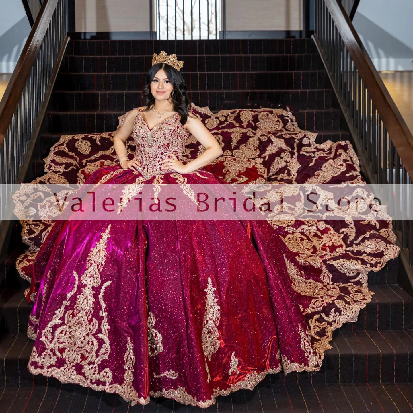 Vestidos de fiesta de princesa rojos brillantes, vestido para quinceañeras con apliques dorados, corsé de cuentas, vestidos de graduación de cumpleaños, 15 Vestidos personalizados