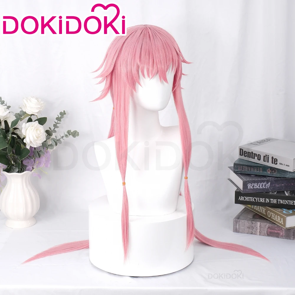 غاساي يونو شعر مستعار أنيمي المستقبل مذكرات شعر مستعار تأثيري DokiDoki غاساي يونو تأثيري المرأة لطيف 80 سنتيمتر طويل الوردي الشعر غطاء مجاني