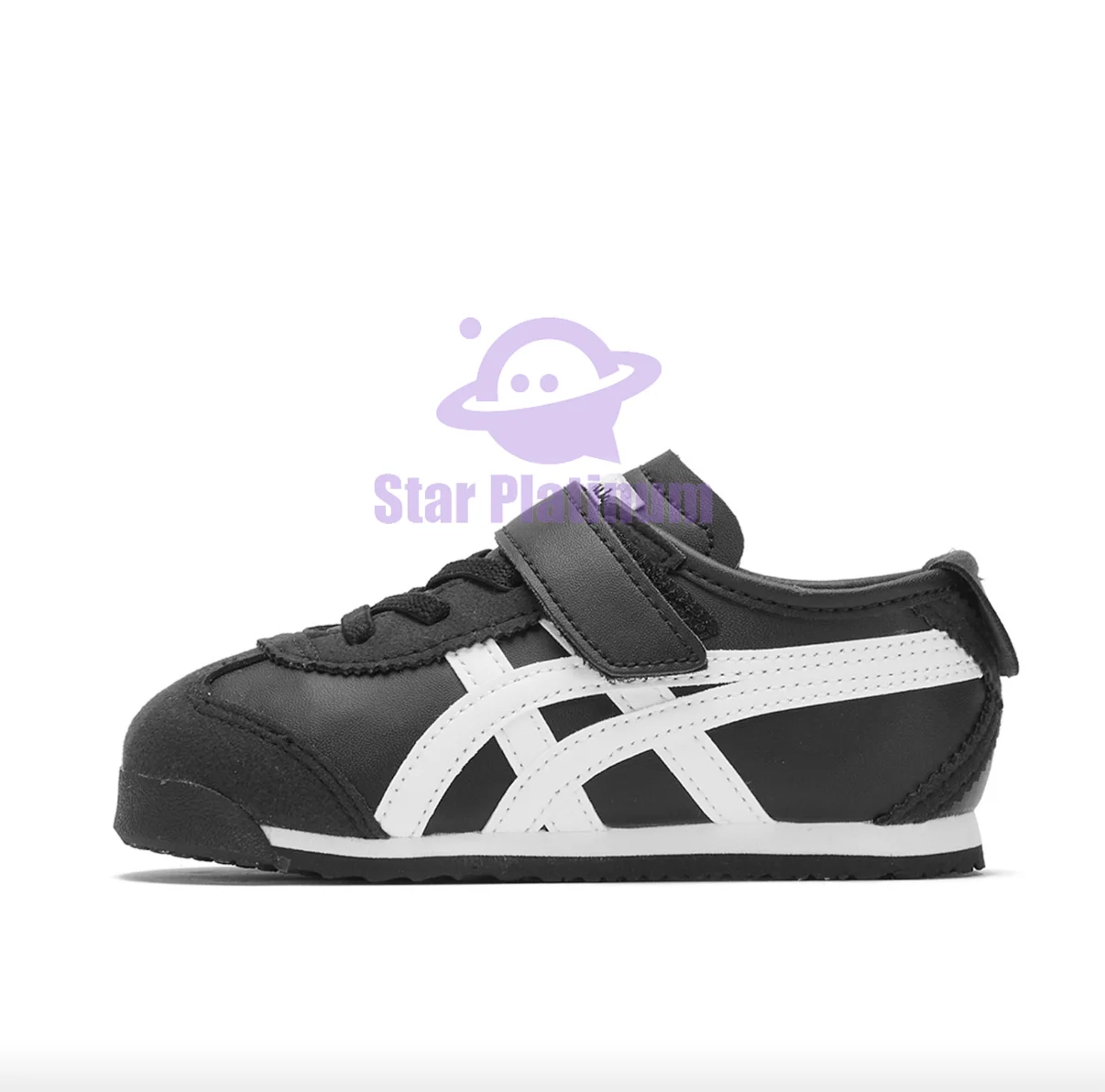 Asics Onitsuka Tiger Kids Shoes MEXICO 66 Low Top Children‘s Shoes with Magic Tape Kids Sneaker