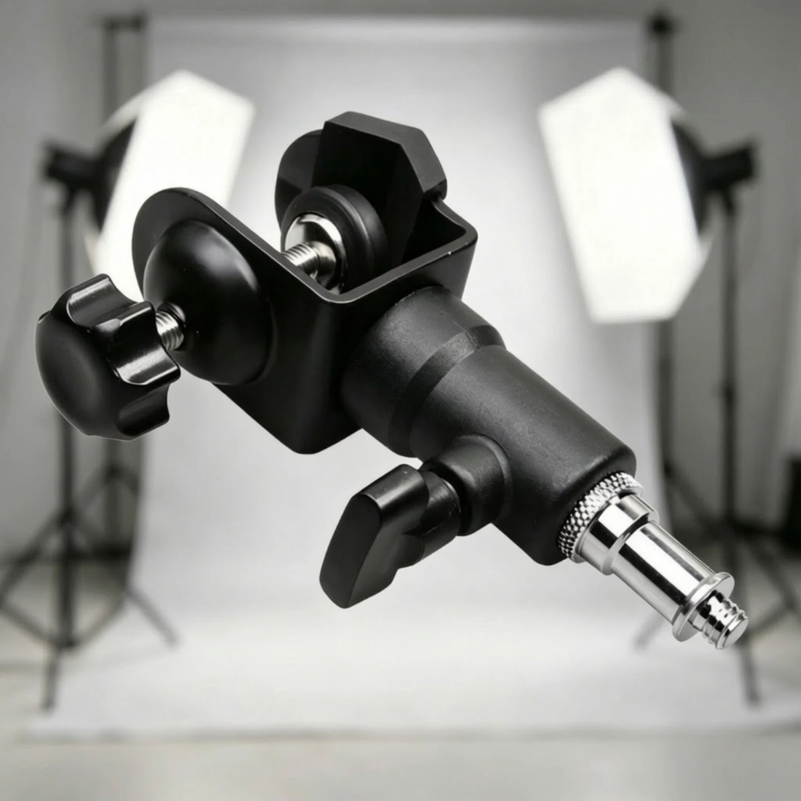 C-Clamp with Threaded Connector Adjustable C Clamp with Mounting Column Camera Mount Secure Versatile for Photographers view 2