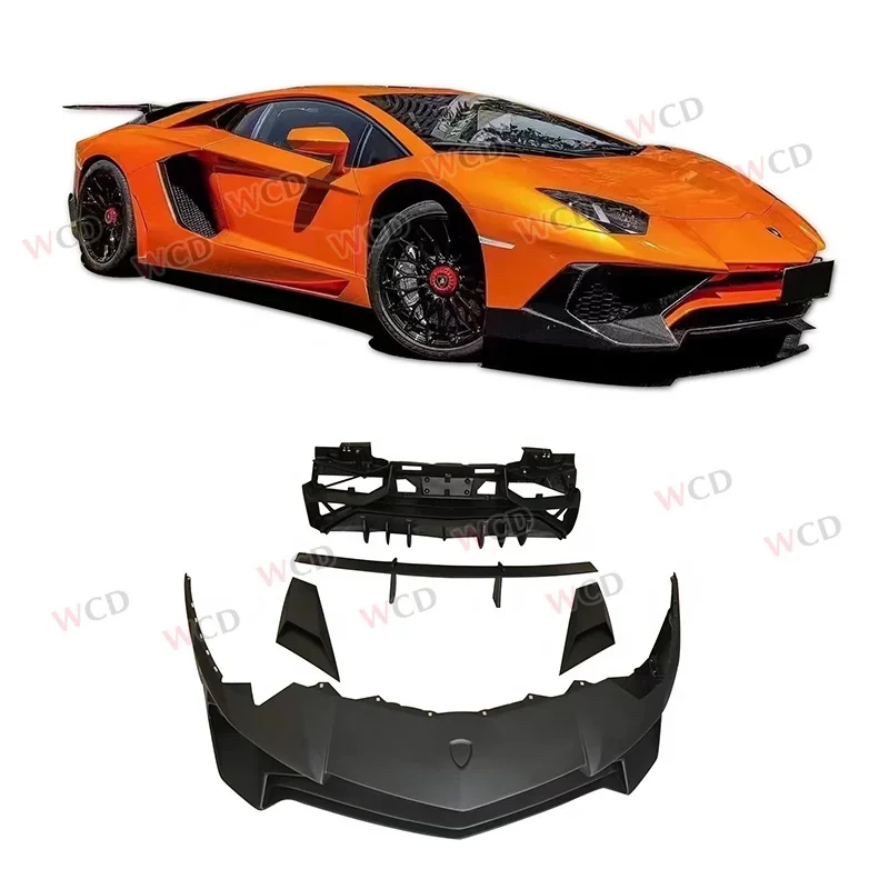 SV style carbon fiber+FRP Lamborghin Aventador bodykit LP700 LP720 LP750 2011+Front Bumper Rear Back Bar Spoiler