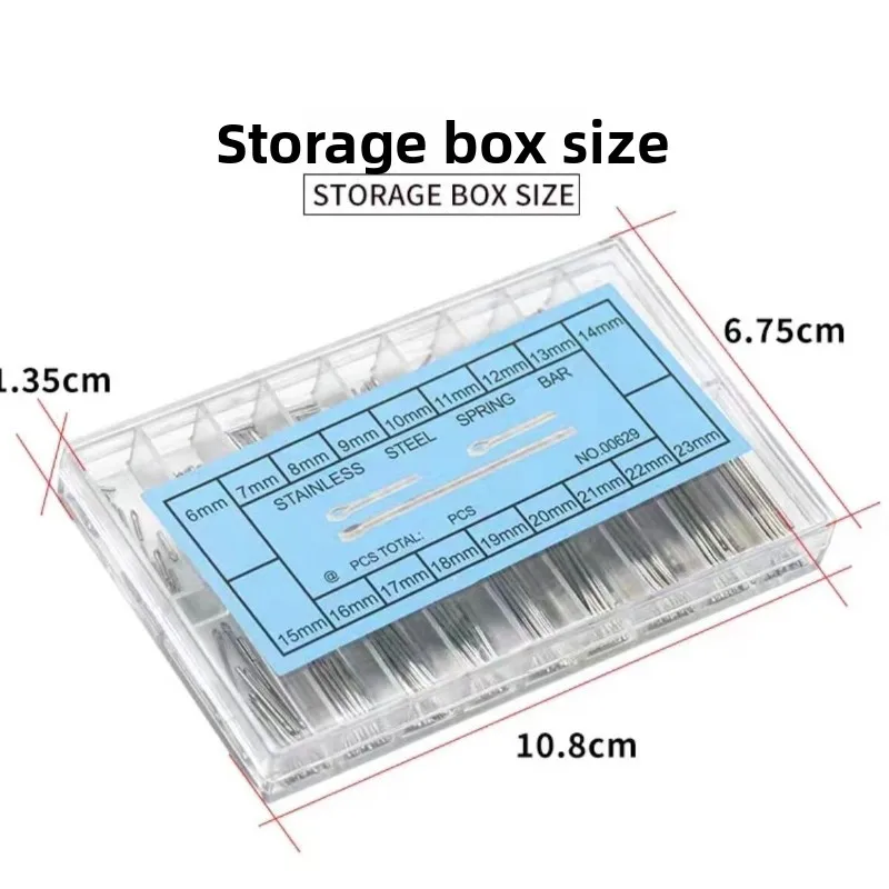 Watch Band Spring Bar Assortment Kit 360 Pack 6-23mm Stainless Steel Link Pins for Watch Repair