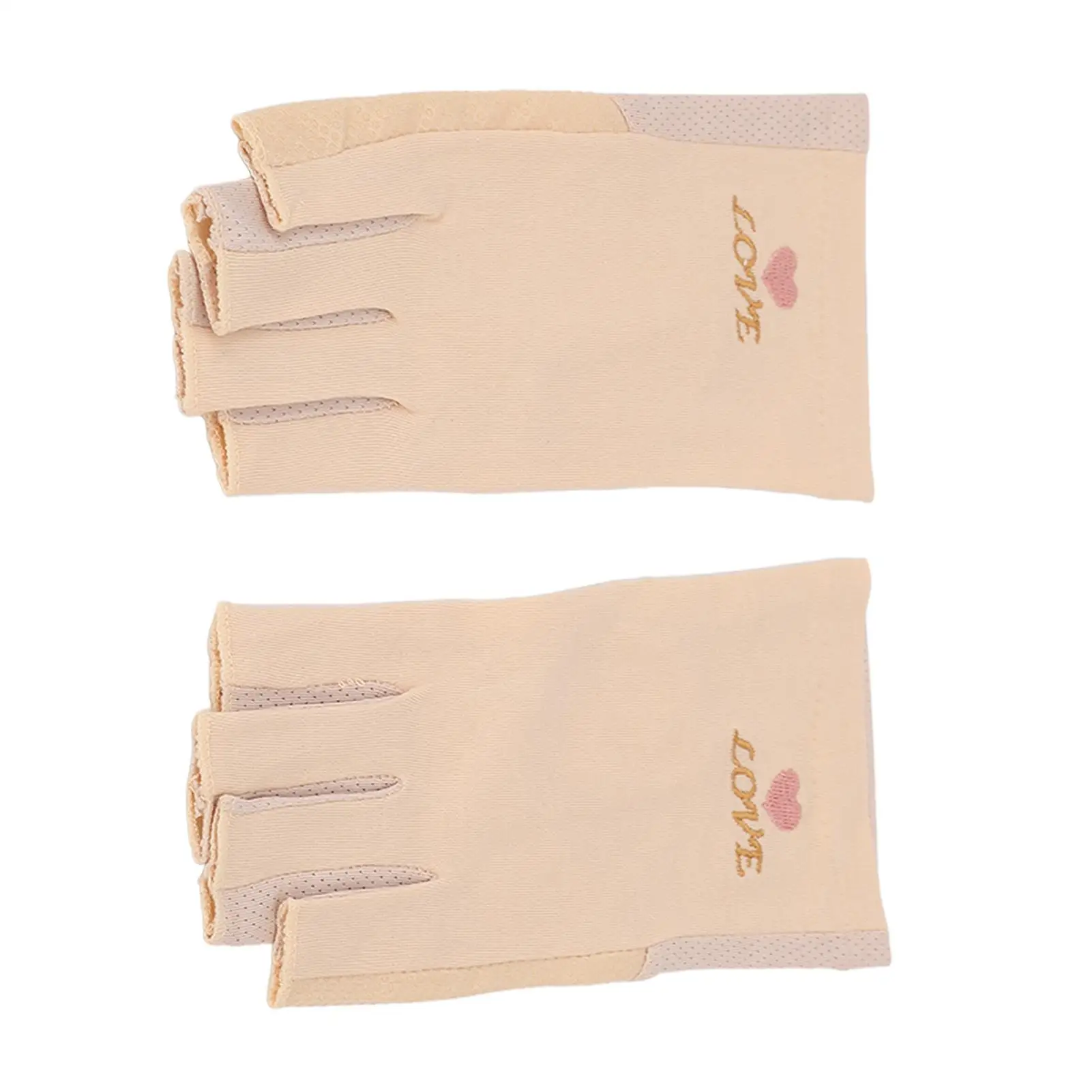 Breathable Fingerless UV Protection Manicure Gloves - Cotton Nail Lamp Gloves for home & Salon Use